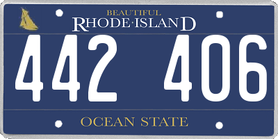 RI license plate 442406