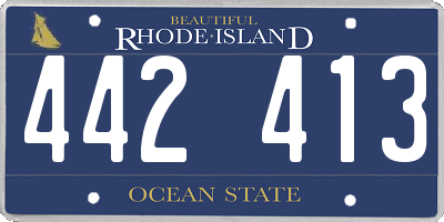 RI license plate 442413