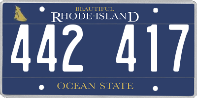 RI license plate 442417