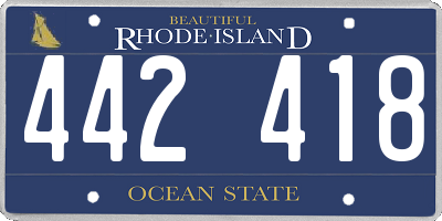 RI license plate 442418
