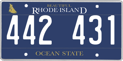 RI license plate 442431