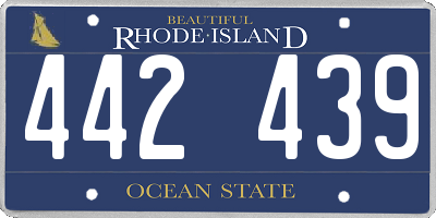 RI license plate 442439