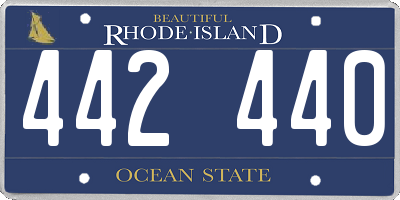 RI license plate 442440