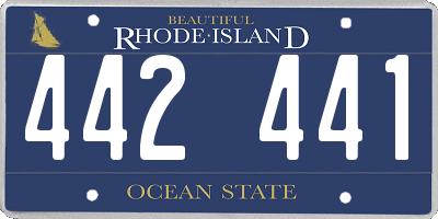 RI license plate 442441