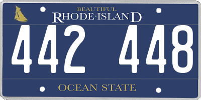 RI license plate 442448