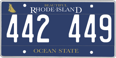 RI license plate 442449