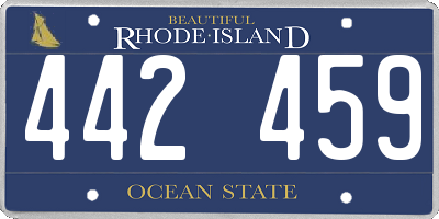 RI license plate 442459