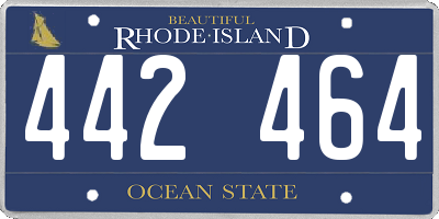 RI license plate 442464