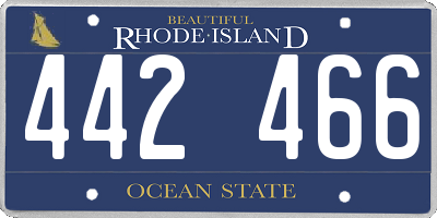 RI license plate 442466