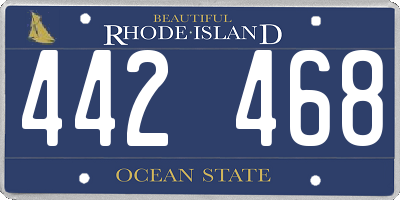 RI license plate 442468