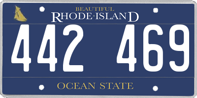 RI license plate 442469