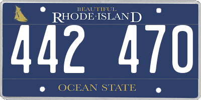 RI license plate 442470