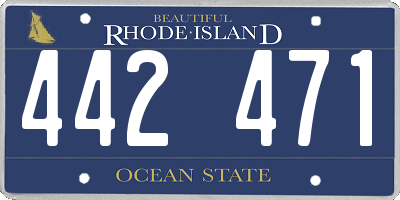 RI license plate 442471