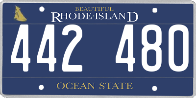 RI license plate 442480