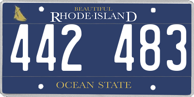 RI license plate 442483