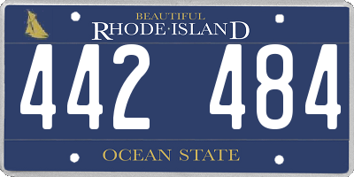RI license plate 442484