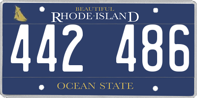 RI license plate 442486
