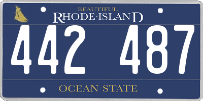 RI license plate 442487