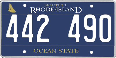 RI license plate 442490