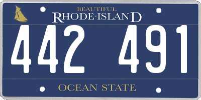 RI license plate 442491