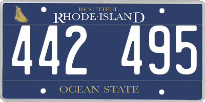 RI license plate 442495