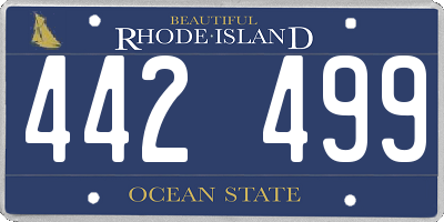 RI license plate 442499