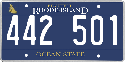 RI license plate 442501
