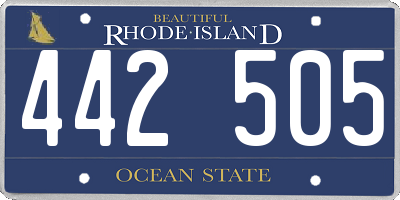 RI license plate 442505