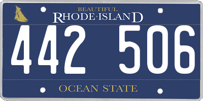 RI license plate 442506