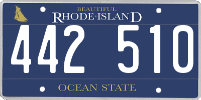 RI license plate 442510