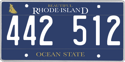 RI license plate 442512