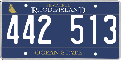RI license plate 442513
