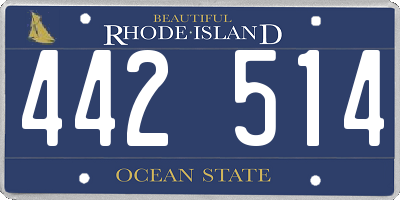 RI license plate 442514