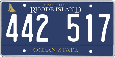 RI license plate 442517