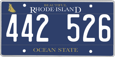 RI license plate 442526