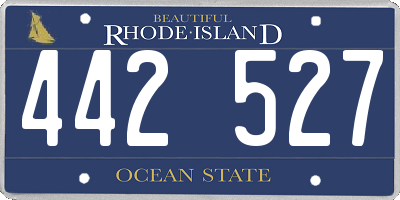 RI license plate 442527