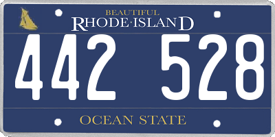 RI license plate 442528