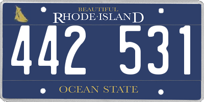 RI license plate 442531