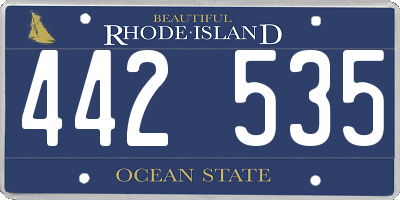 RI license plate 442535