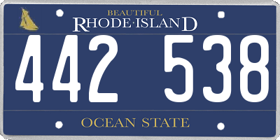 RI license plate 442538