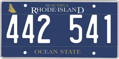 RI license plate 442541