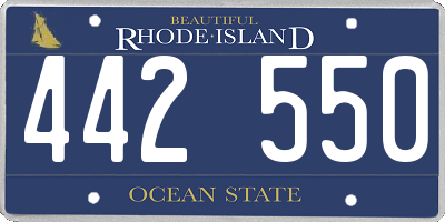 RI license plate 442550