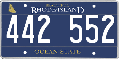 RI license plate 442552