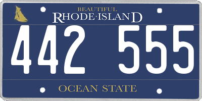 RI license plate 442555
