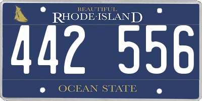 RI license plate 442556