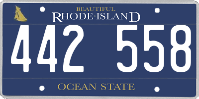 RI license plate 442558