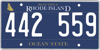RI license plate 442559