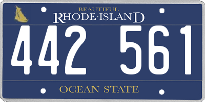 RI license plate 442561