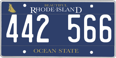 RI license plate 442566