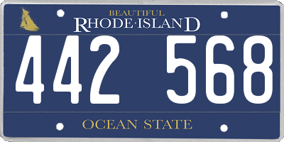 RI license plate 442568
